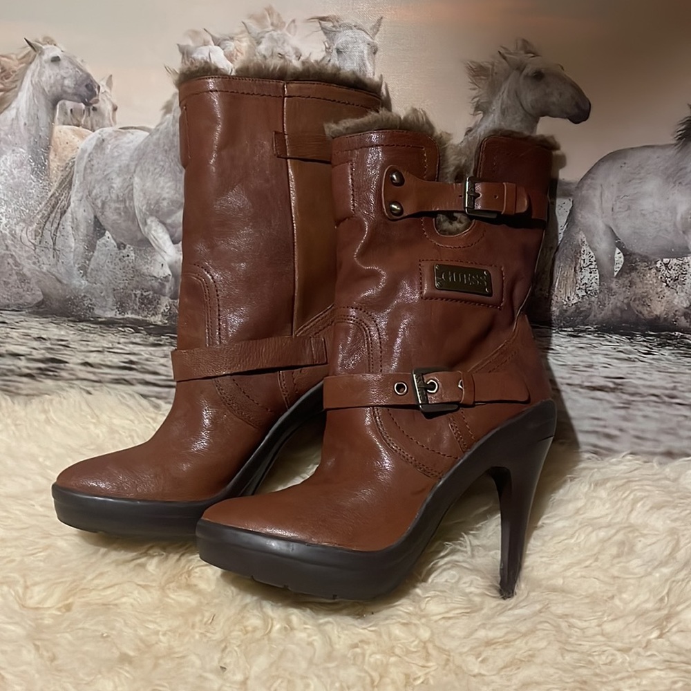 New Guess leather boots